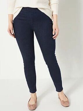 Denim & Co. Cozy Touch Denim Petite Pull-On Jeggings